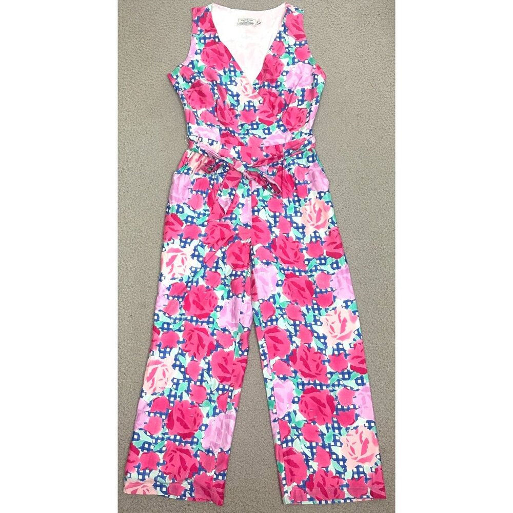 Vineyard Vines Pink and Blue Floral Jumpsuit